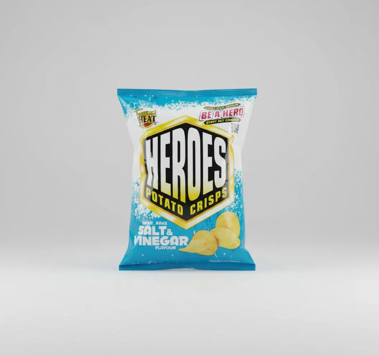 Tropical Heat Heroes Potato Crisps – Salt & Vinegar