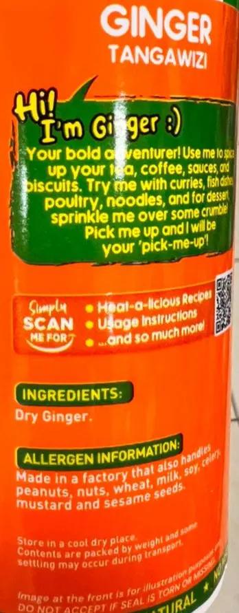 Tropical Heat Pure Ground Ginger Spice 100g Murukali.com