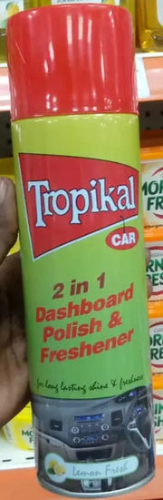 Tropikal Car 2-in-1 Dashboard Polish & Freshener - Lemon Fresh 500ml Murukali.com