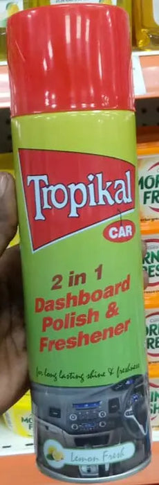 Tropikal Car 2-in-1 Dashboard Polish & Freshener - Lemon Fresh 500ml Murukali.com