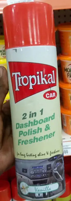 Tropikal Car 2-in-1 Dashboard Polish & Freshener - Vanilla Scent 500ml Murukali.com