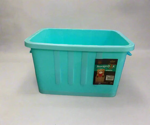 Turquoise Rectangular Plastic Storage Box 30L Murukali.com
