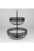 Two-tiered Black Metal Fruit Basket Murukali.com