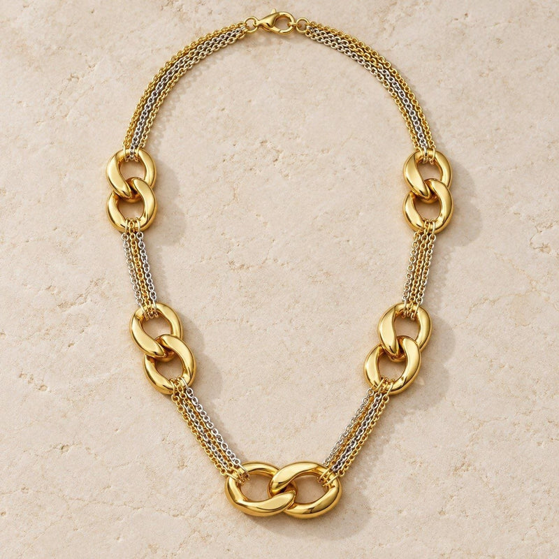 Two-tone stainless steel necklace