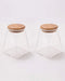 UMAI Borosilicate Glass Jar with  Bamboo Lid 1pcs Murukali.com