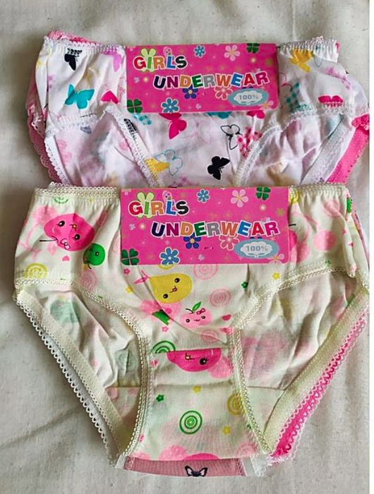 Kids Comfortable Cotton Underwear Little Girls set of 6pcs