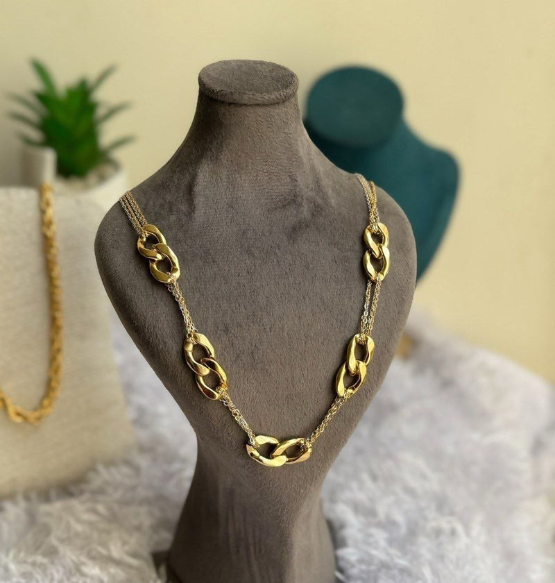 Two-tone stainless steel necklace