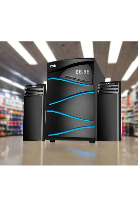VON 2.1 Channel Subwoofer – 100W RMS Bluetooth & USB Murukali.com