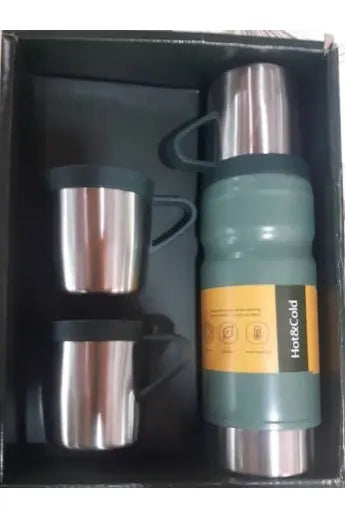 Vacuum Flask With 2 Cups Set murukali.com