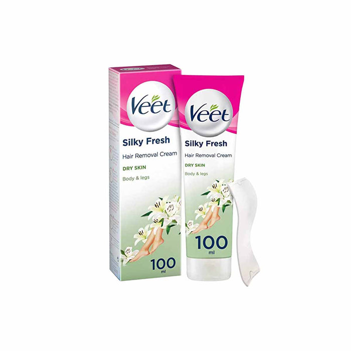 Veet Silk and Fresh Hair Removal Cream for Dry Skin, 100ml murukali.com