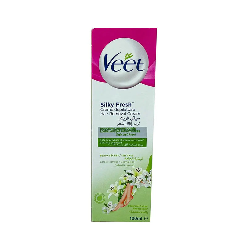 Veet Silk and Fresh Hair Removal Cream for Dry Skin, 100ml murukali.com