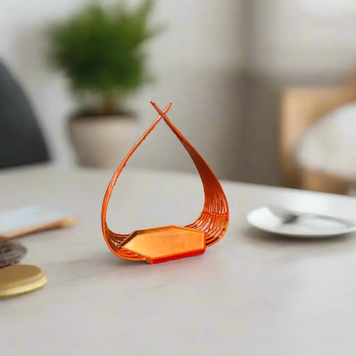 Vibrant Orange Hexagonal Basket Tray Murukali.com