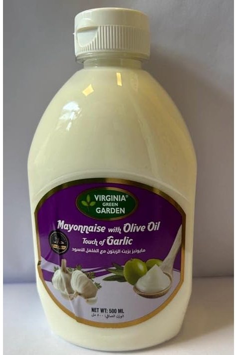 Virginia Green Garden Mayonnaise with Olive Oil touch of Garlic 500ml murukali.com