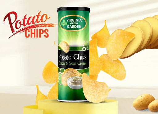 Virginia Green Garden Potato Chips in Onion & Sour Cream flavor 138g Murukali.com