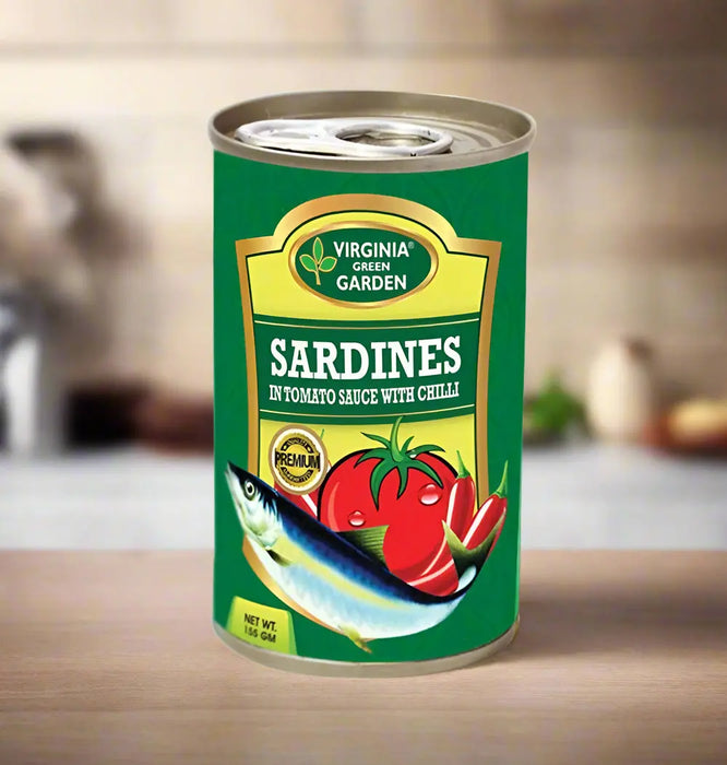 Virginia Green Garden Sardines in Tomato Sauce with Chilli 155g Murukali.com