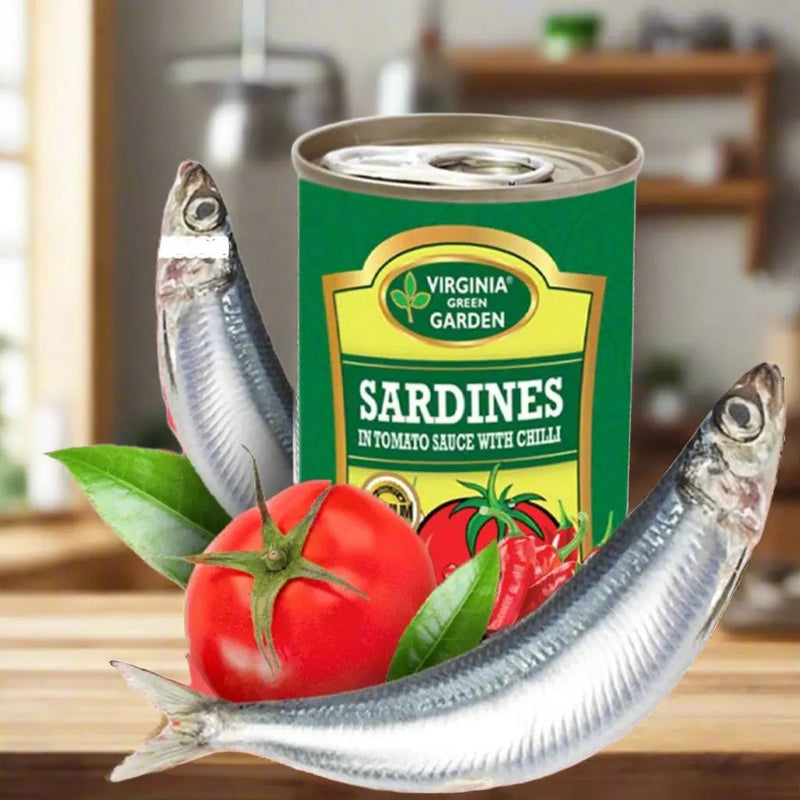 Virginia Green Garden Sardines in Tomato Sauce with Chilli 155g Murukali.com
