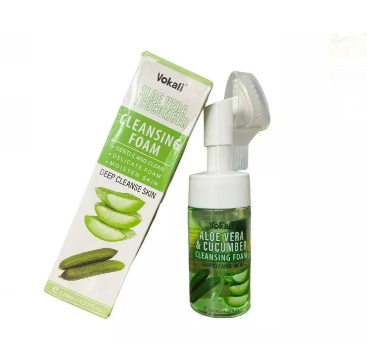 Vokali Aloevera & Cucumber Cleansing Foam, Refresh The Skin ,120ml murukali.com