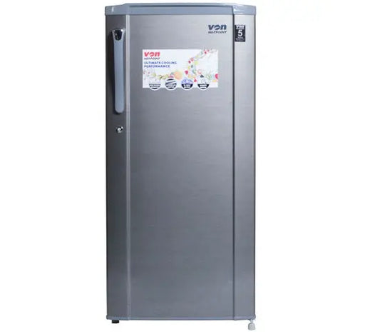 Von HRD Single Door Fridge 190L - Silver murukali.com