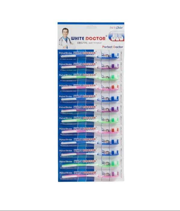 WHITE DOCTOR Adult Toothbrush – Set of 12 pieces kukiranguzo