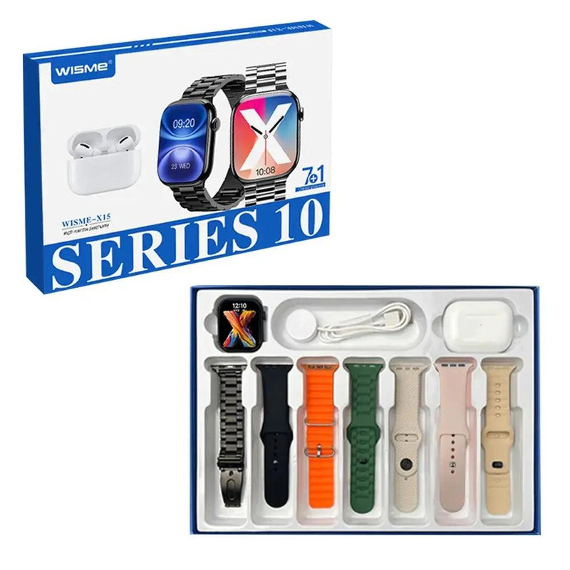WISME-X15 Series 10 Smartwatch with Wireless Earbuds Murukali.com