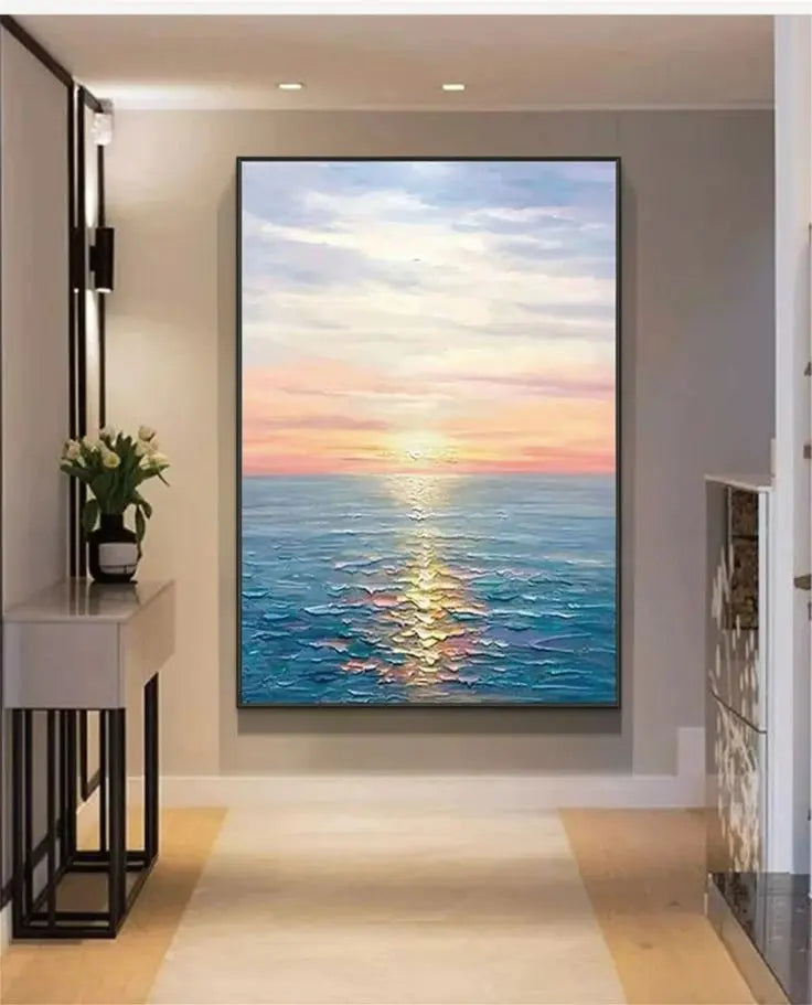Wall Art Decor Sunset on The Beach 80 x 120 cm IRAME KAGUGU SHOP