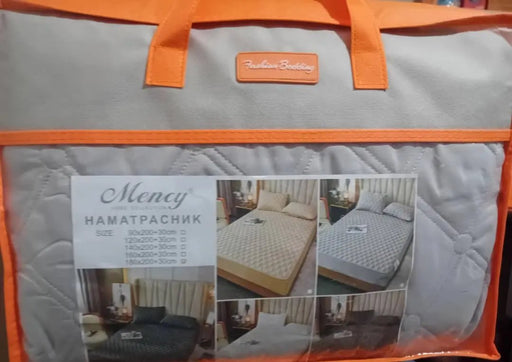 Waterproof Matress Protector Grey Check Size Murukali.com