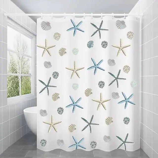 Waterproof Shower Curtain/1Pc includes 12 Curtain Rings murukali.com