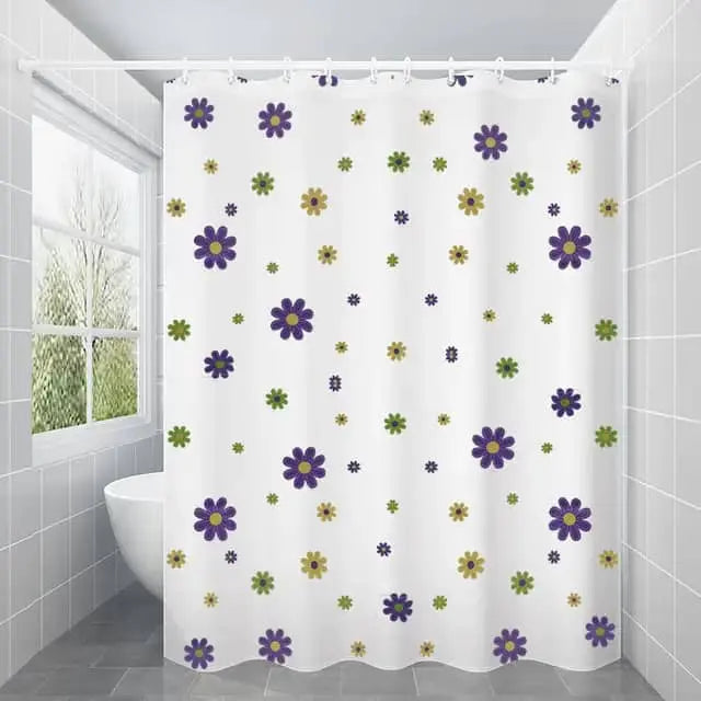 Waterproof Shower Curtain/1Pc includes 12 Curtain Rings murukali.com