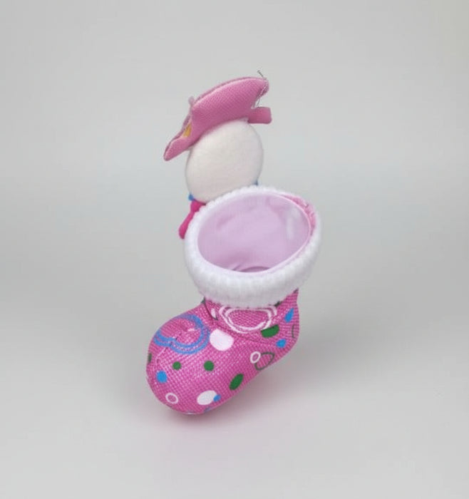 Pink Baby Boot Decorative Planter / Ornament