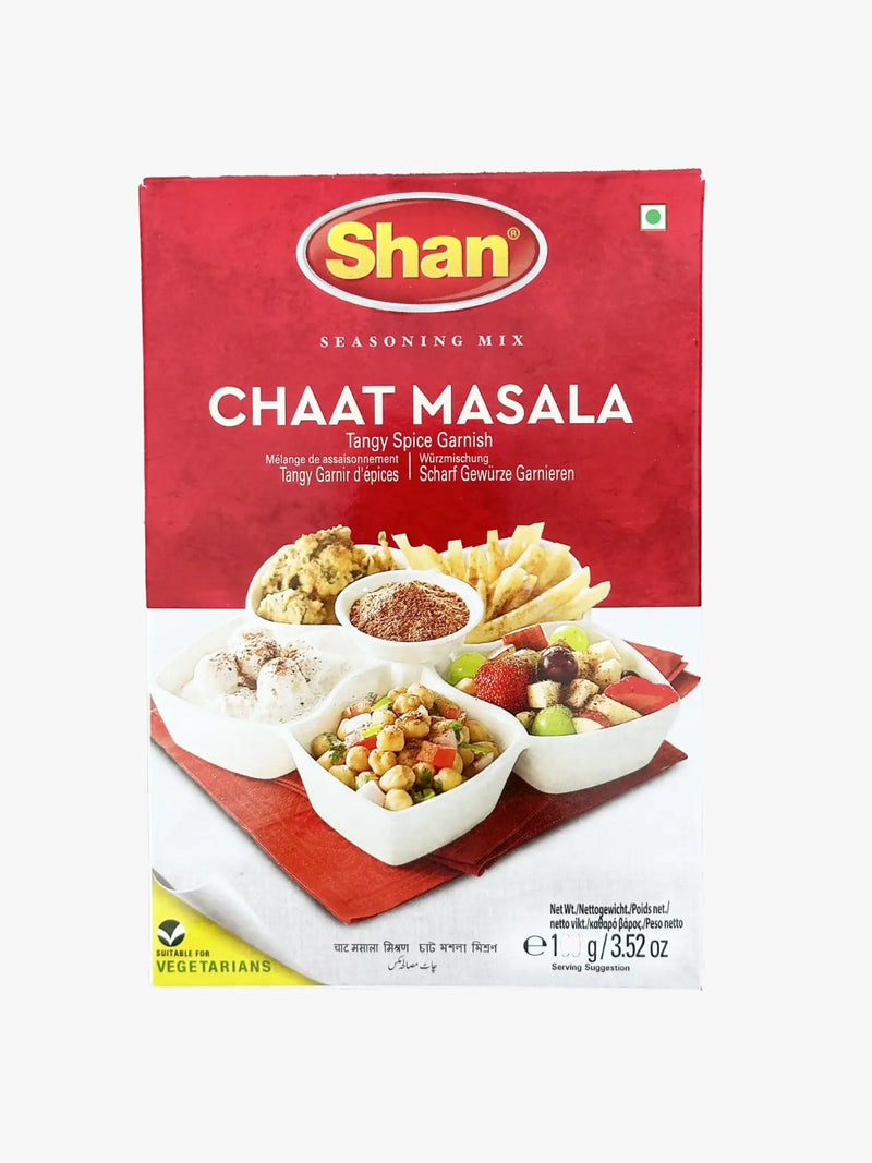 Shan Chaat Masala Seasoning Mix  – Tangy Spice Garnish 100g