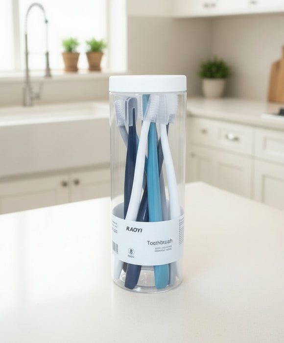 RAOYI Soft Bristle Toothbrushes – set of 8pcs
