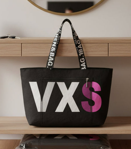 VXS Black Fashion Tote Bag