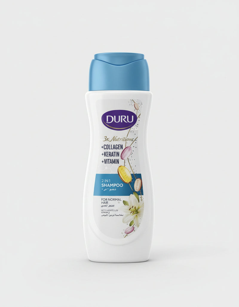 Duru 2-in-1 Shampoo with Collagen Keratin & Vitamin – For Normal Hair 600ml