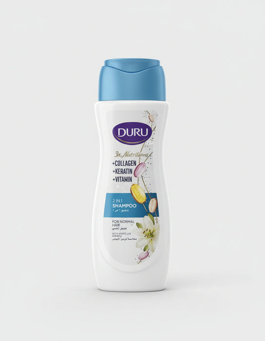 Duru 2-in-1 Shampoo with Collagen Keratin & Vitamin – For Normal Hair 600ml