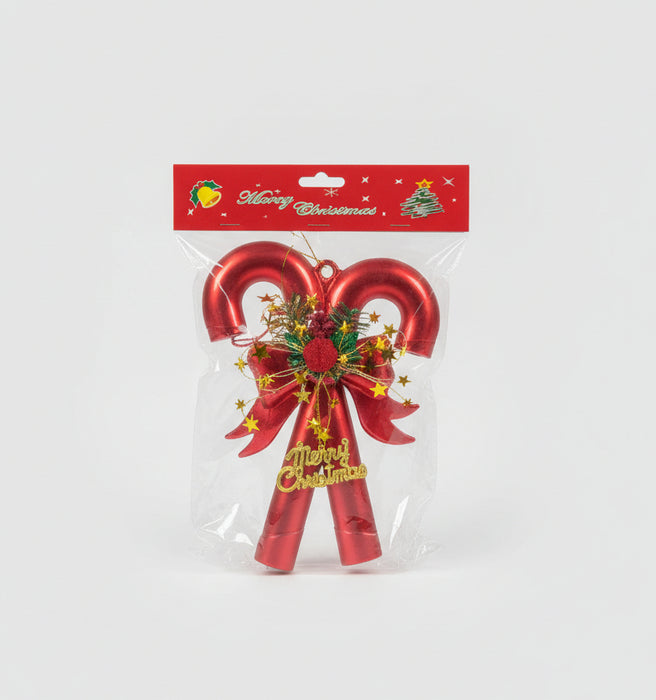 Twin Candy Cane Christmas Charm
