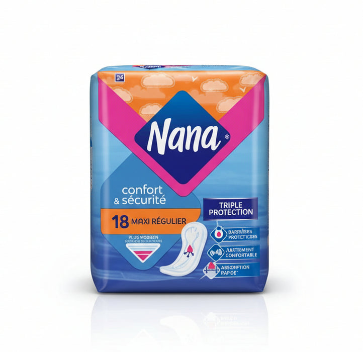 Nana Comfort & Sécurité 18 Maxi Régulier Sanitary Pads 18pcs