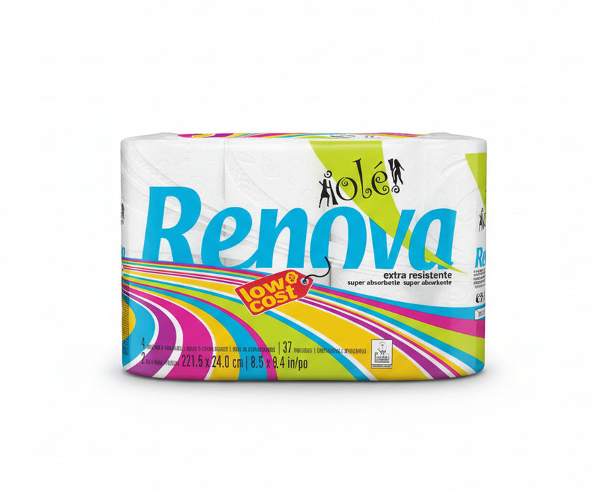 Renova Olé Paper Towels – Extra Resistant & Super Absorbent