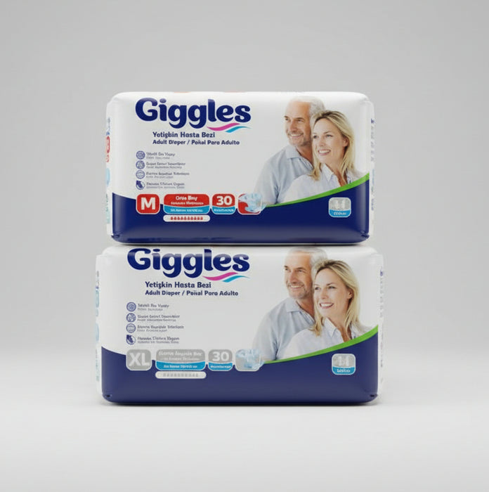 Giggles Adult Diapers – XL Unisex 30 pcs