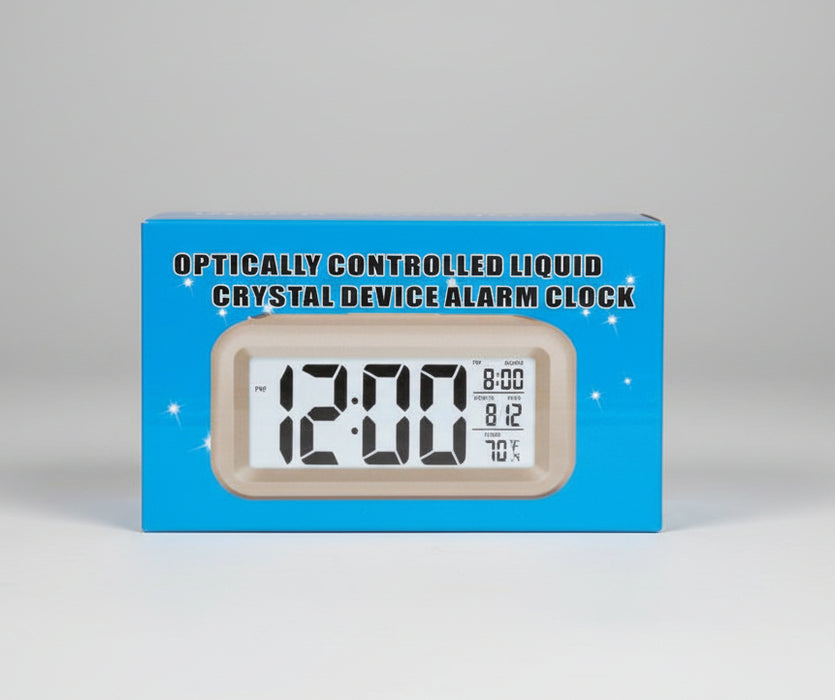 Digital LCD Alarm Clock with Temperature & Date Display
