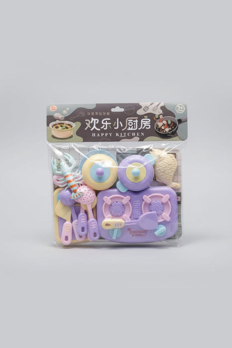 Happy Kitchen Kids Pretend Play Cooking Set – Colorful Mini Kitchen Toys