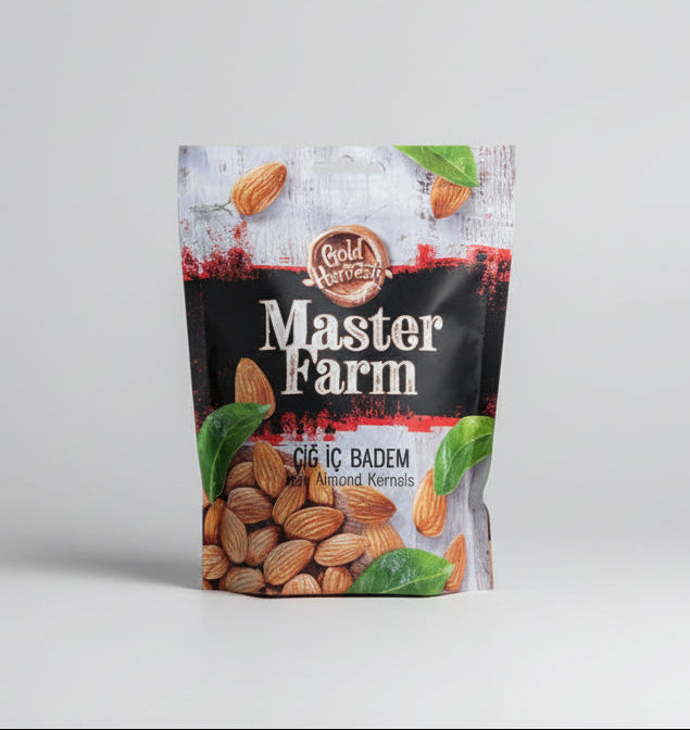 Master Farm Raw Almond Kernels Çiğ İç Badem 200g