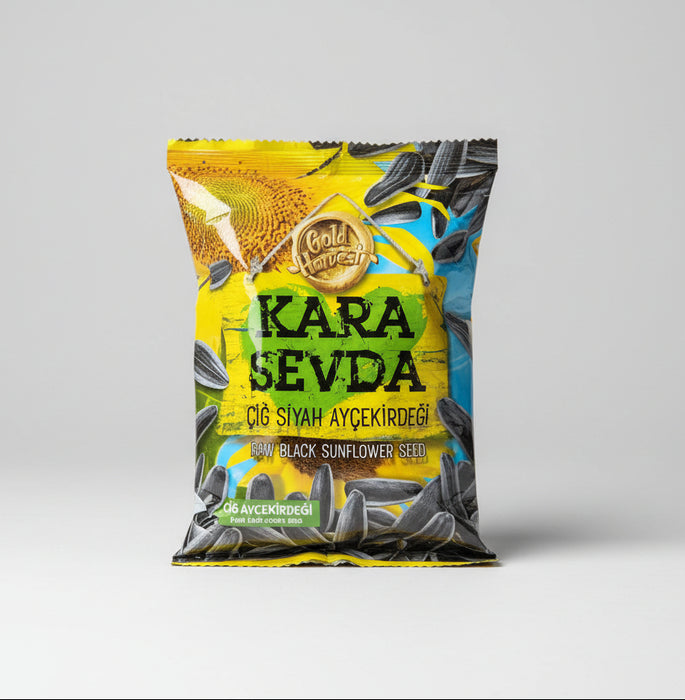 Kara Sevda Raw Black Sunflower Seeds – Gold Harvest 150g