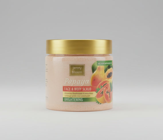 Jenn Bloom Papaya Face & Body Scrub – Natural Exfoliating & Brightening Scrub