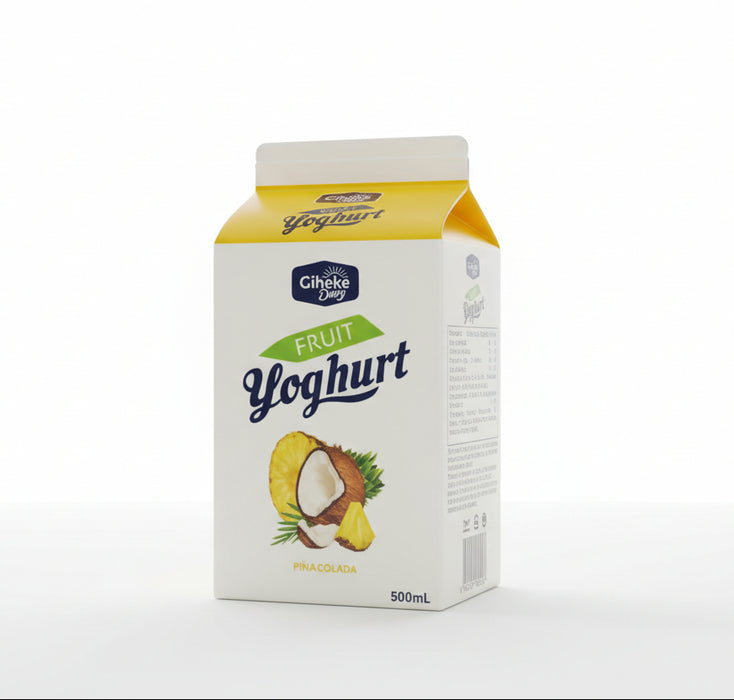 Giheke Dairy Fruit Yoghurt – Piña Colada Flavour Pineapple & Coconut 500ml