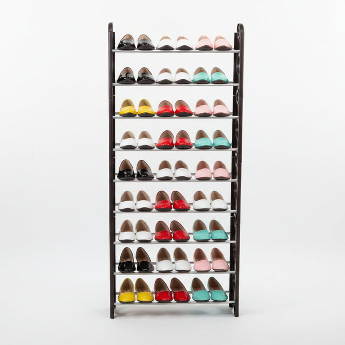 10-Tier Stackable Shoe Rack – Holds Up to 30 Pairs 156cm Tall