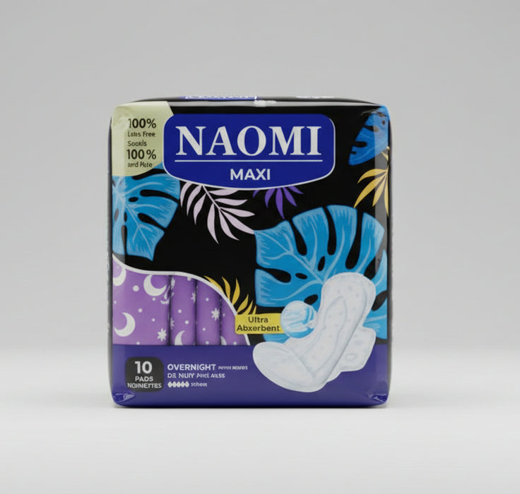 Naomi Maxi Overnight Sanitary Pads – Ultra Absorbent 280 mm 10pcs