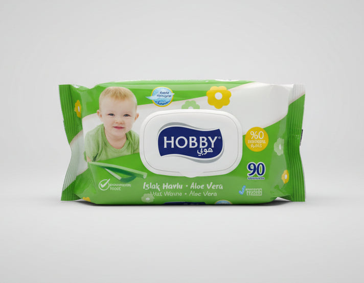 Hobby Aloe Vera Wet Wipes   – 90 Sheets