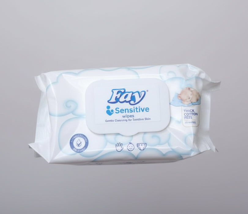 Fay Sensitive Wet Wipes – Gentle Care for Sensitive Skin 72 wipes
