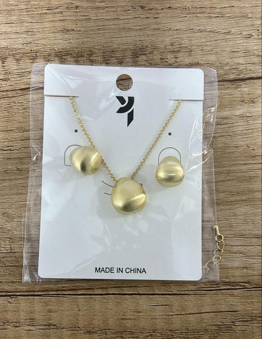 Viennois Gold-Plated Necklace & Earrings Jewelry Set