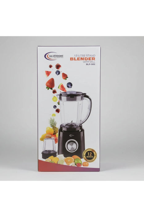 Silverdome 1.5 Litre Stand Blender with Mill – Model BLP-502